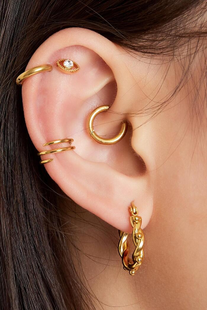 Earcuff Spiral Gold Stainless Steel Picture2